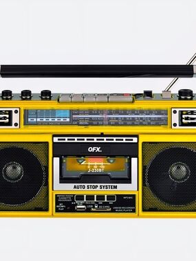 Portable Boombox with Cassette & Radio